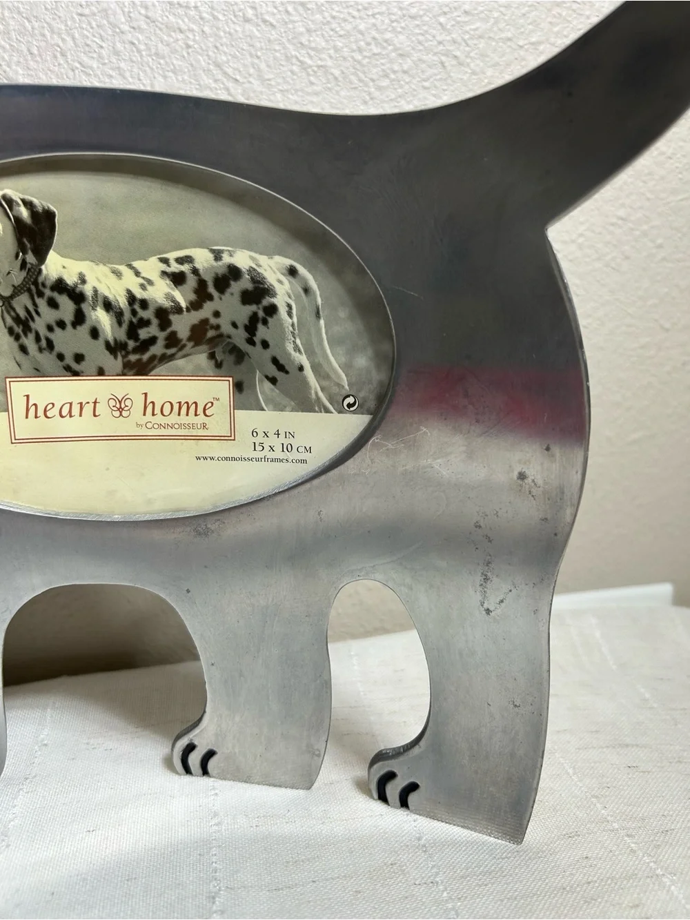 Heart & Home By Connoisseur Vintage Dog Silver Metal Table Picture Frame 6in×4in